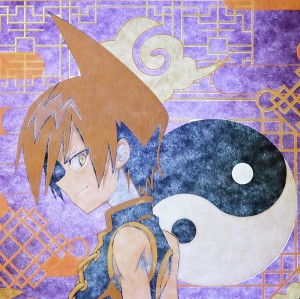 伽羅切絵/アニメ「SHAMAN KING」 道 蓮 (かすみにあられ:紫)